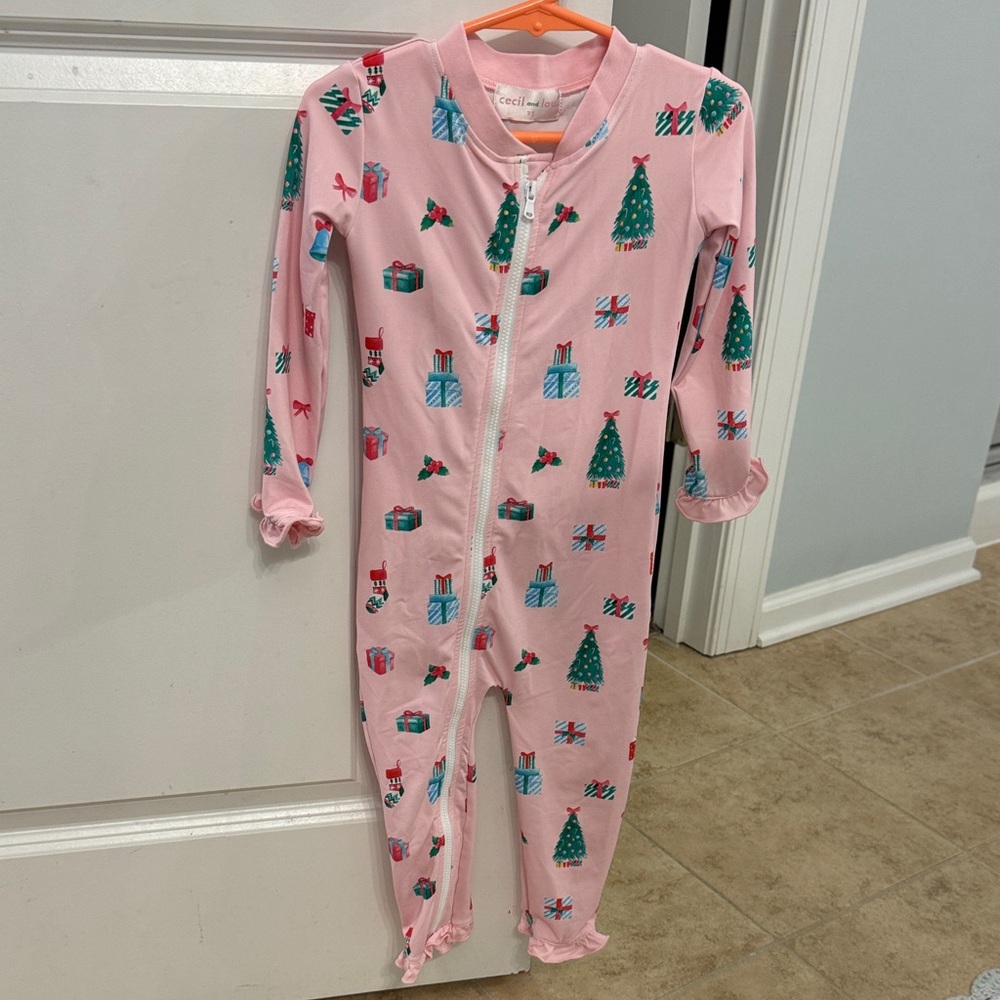 Cecil and Lou Pink Christmas Pajamas
